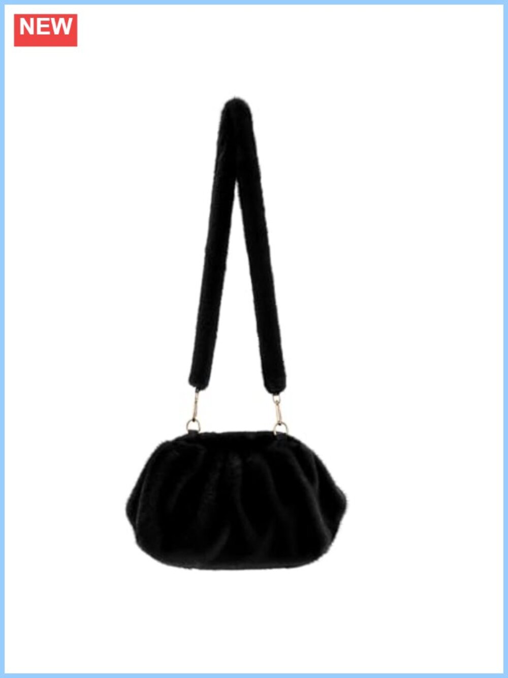 Faux Fur Shoulder Bag Women Fuzzy Hobo Purse Plush Crossbody